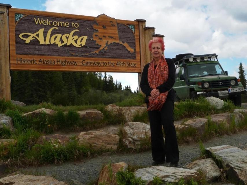 Calaf, que es una viajera empedernida, en Alaska.