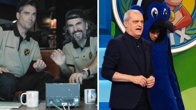 Álex Clavero, J. J. Vaquero y Ramón García, en un fotomontaje de BLUPER.