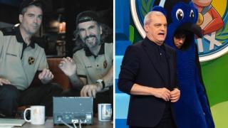 Álex Clavero, J. J. Vaquero y Ramón García, en un fotomontaje de BLUPER.