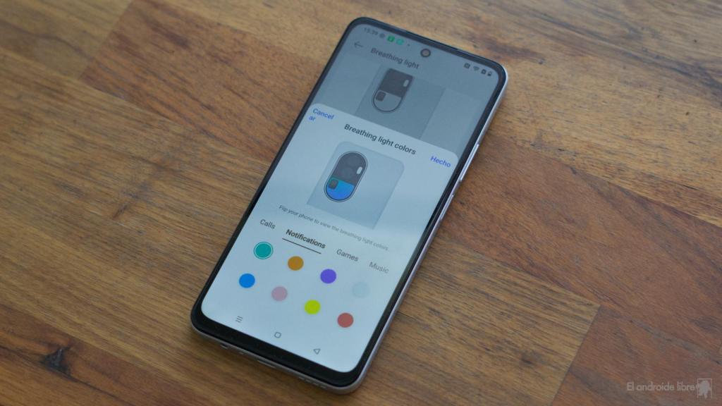 Ajustes del realme C71