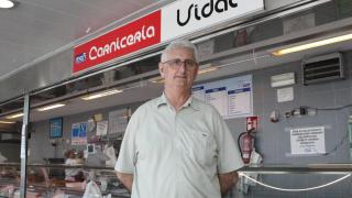 José Antonio Vidal, carnicero de la plaza de Lugo de A Coruña.