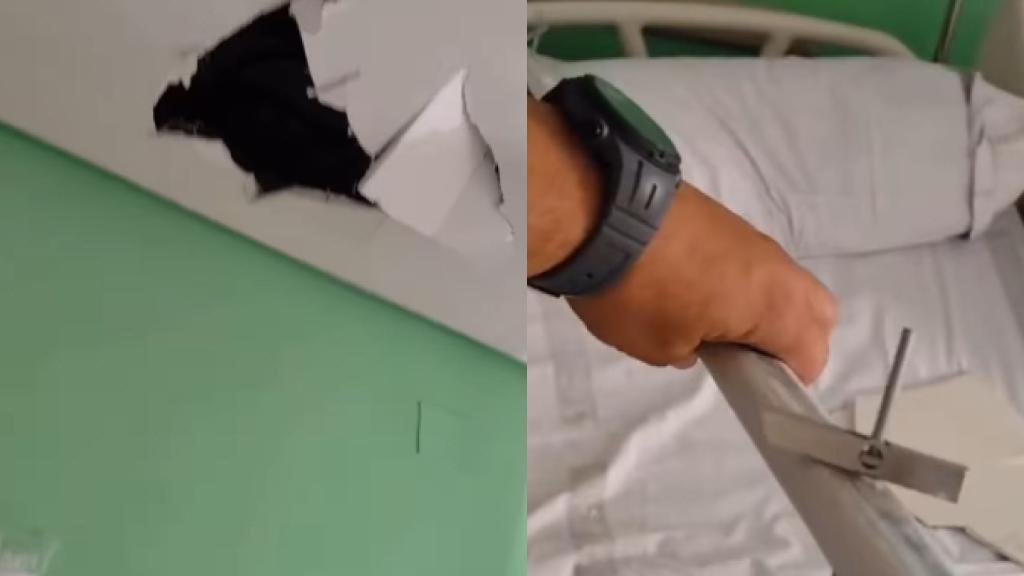 Fragmentos del video del derrumbamiento difundido en redes sociales.