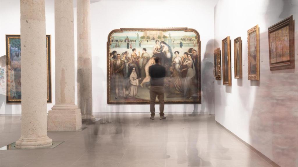 La sala del MUREC que acoge la obra 'la consagración de la copla' de Julio Romero de Torres.