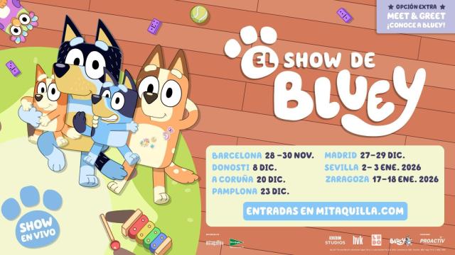 El espectáculo teatral de 'Bluey' regresa a A Coruña el 20 de diciembre.