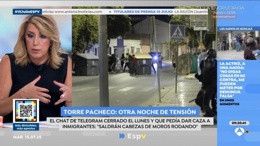 La colaboradora no ha dudado en hablar del tema.