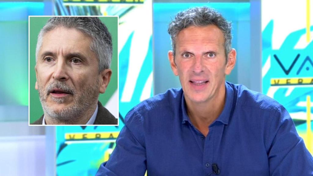 Joaquín Prat en 'Vamos a ver' y Grande-Marlaska en una imagen de archivo