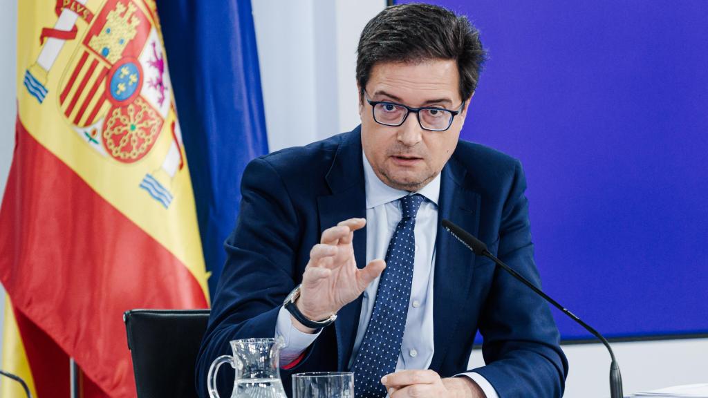 El ministro para la Transformación Digital y de la Función Pública, Óscar López, durante una rueda de prensa posterior a la reunión del Consejo de Ministros.