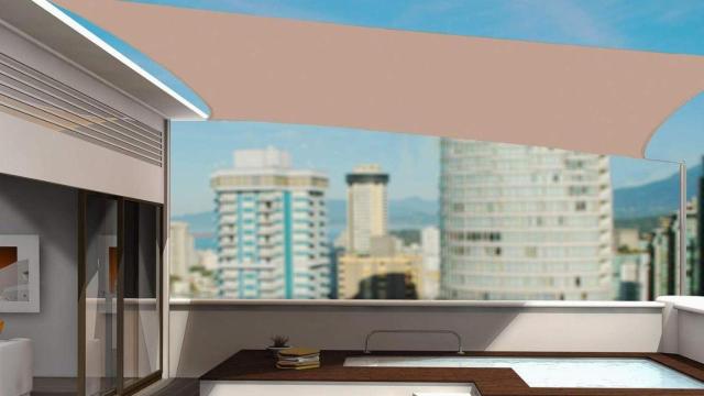 Todos los jardines de diseño tienen ya este toldo vela con protección solar (y cuesta menos de 25€)