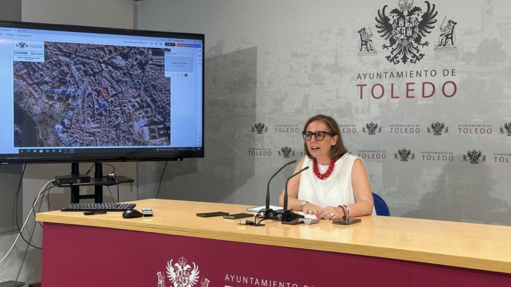 Loreto Molina en la rueda de prensa.