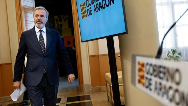 Jorge Azcón, en la sede del Gobierno de Aragón