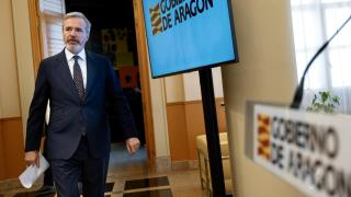Jorge Azcón, en la sede del Gobierno de Aragón