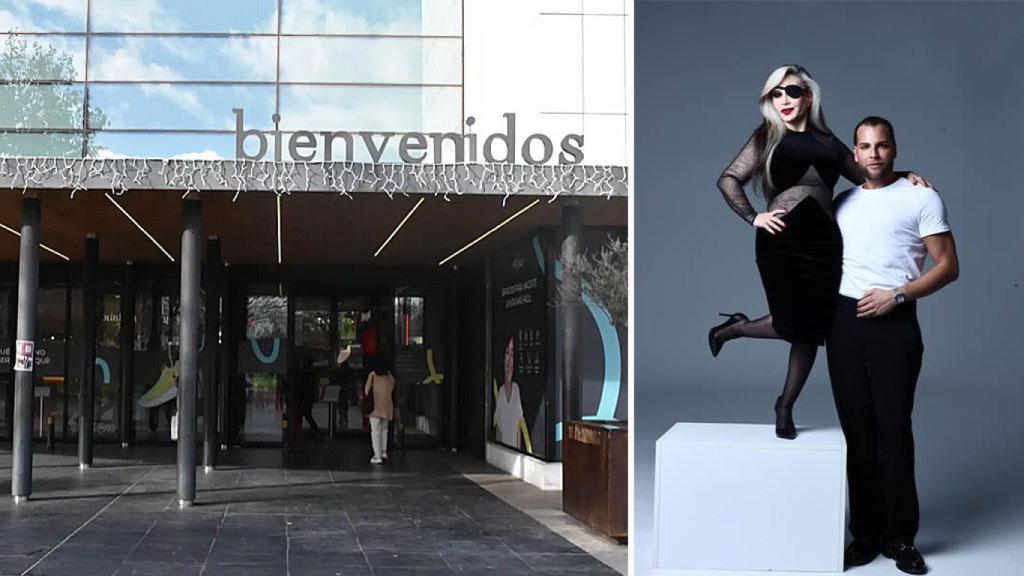 Exterior de Vallsur junto a Alaska y Eduardo Navarrete