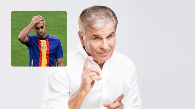 Lamine Yamal y Pedro Ruiz.