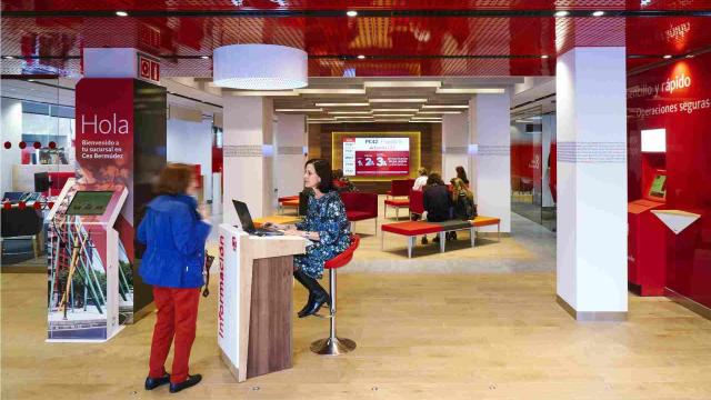 Oficina del Santander en Madrid.