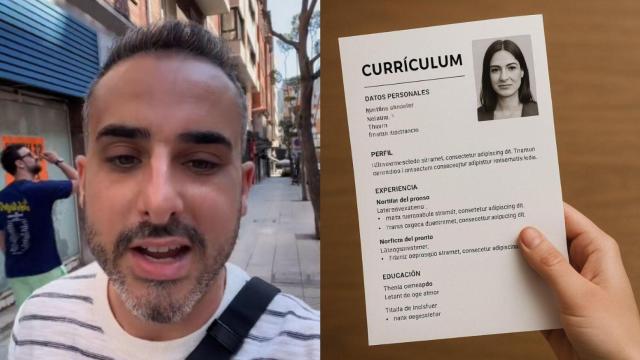 Montaje con Alejandro Cosío, empresario y Currículum Vitae de una chica