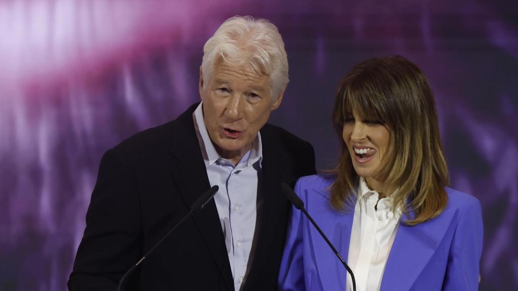 Richard Gere y Alejandra Silva en un evento en Madrid el pasado mes de junio.