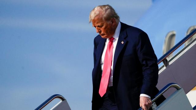 Donald Trump este miércoles a su llegada a Maryland (EEUU).