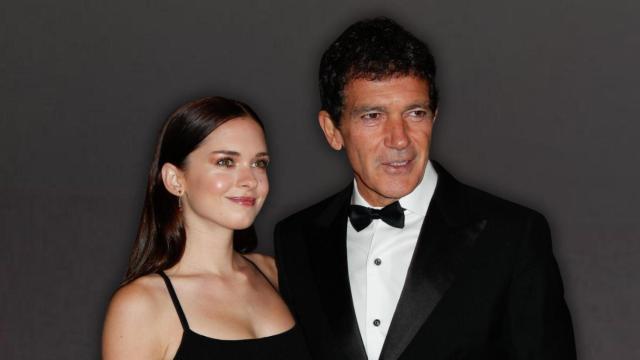 Antonio Banderas, con su hija Stella del Carmen, en un acto celebrado en Madrid en 2019.