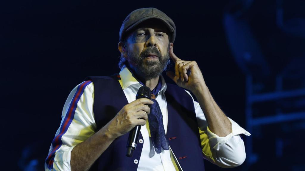 Juan Luis Guerra durante su concierto en el Movistar Arena.
