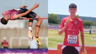 Los atletas David González y Pablo García