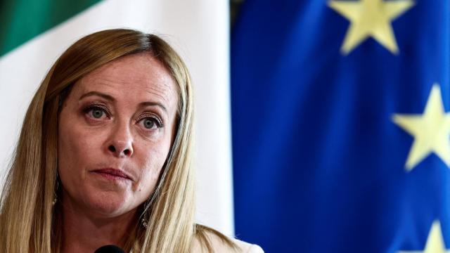 La primera ministra italiana, Giorgia Meloni, este martes en un acto en Roma.