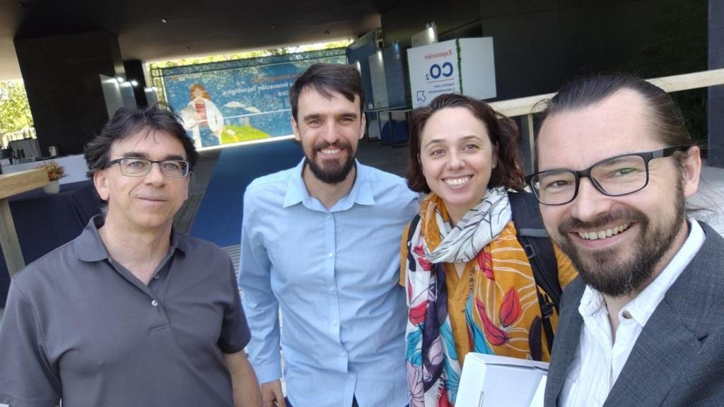 Los investigadores Juan José Palacios, Jorge Quereda, Elisa Antolín y Simon Svatek.