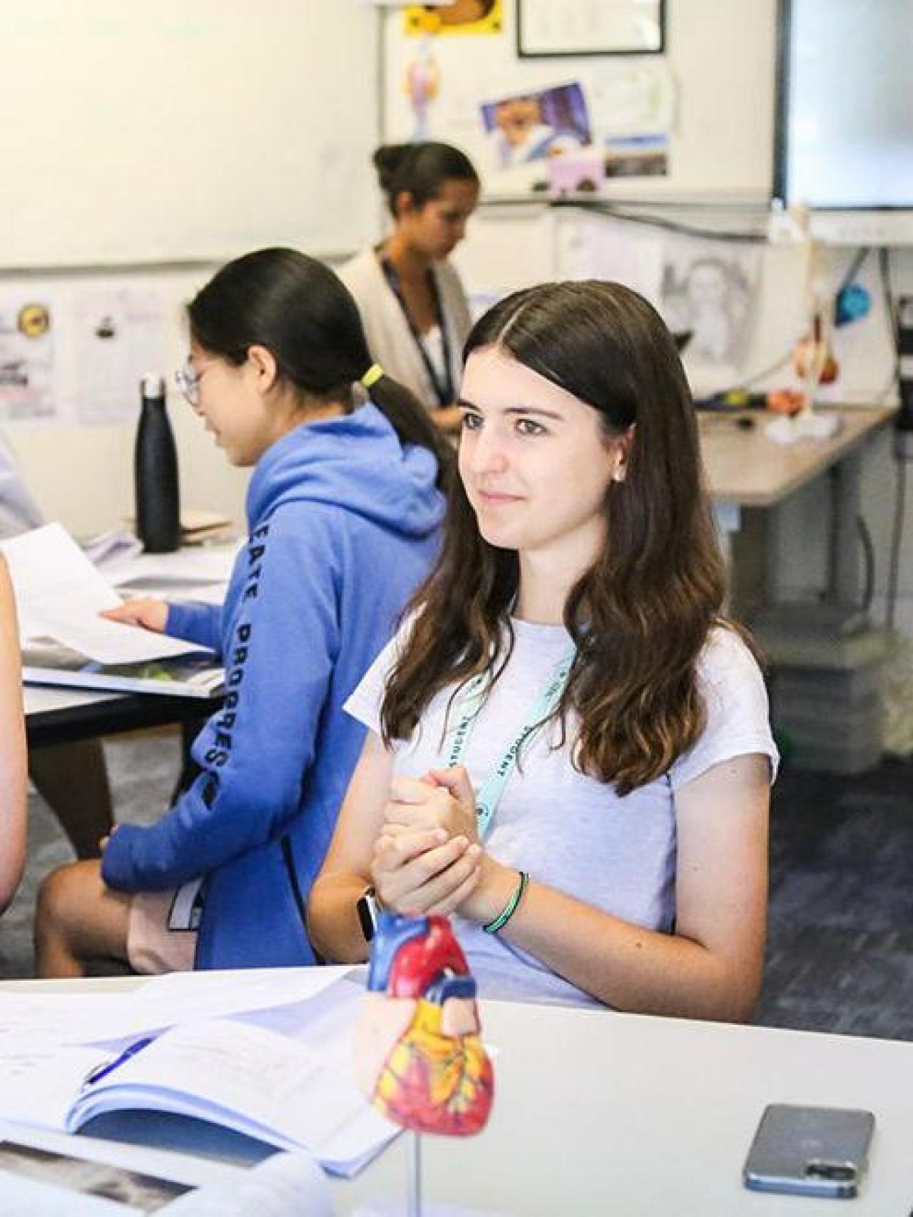 Mariona Montané, en su colegio.