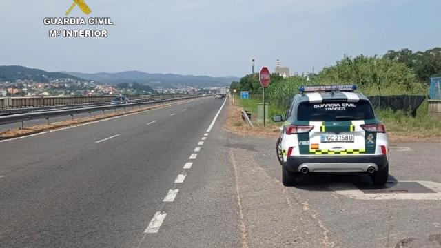Control de velocidad en la N-550 en Caldas (Pontevedra)