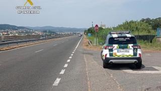 Control de velocidad en la N-550 en Caldas (Pontevedra)