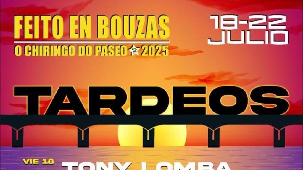 Cartel de los Tardeos de O Chiringo de Bouzas