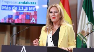 La consejera de Economía, Carolina España, este miércoles en el palacio de San Telmo.