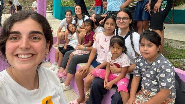 Claudia, de la parroquia del Buen Suceso de Madrid, en México.