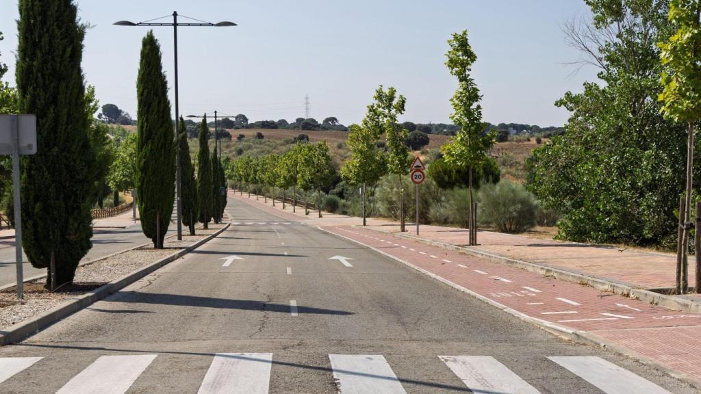 Un carril bici en Boadilla del Monte.