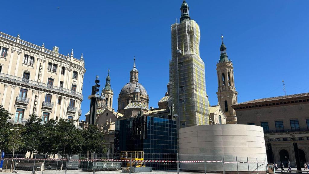 El Cubo ya preparado para su demolición.