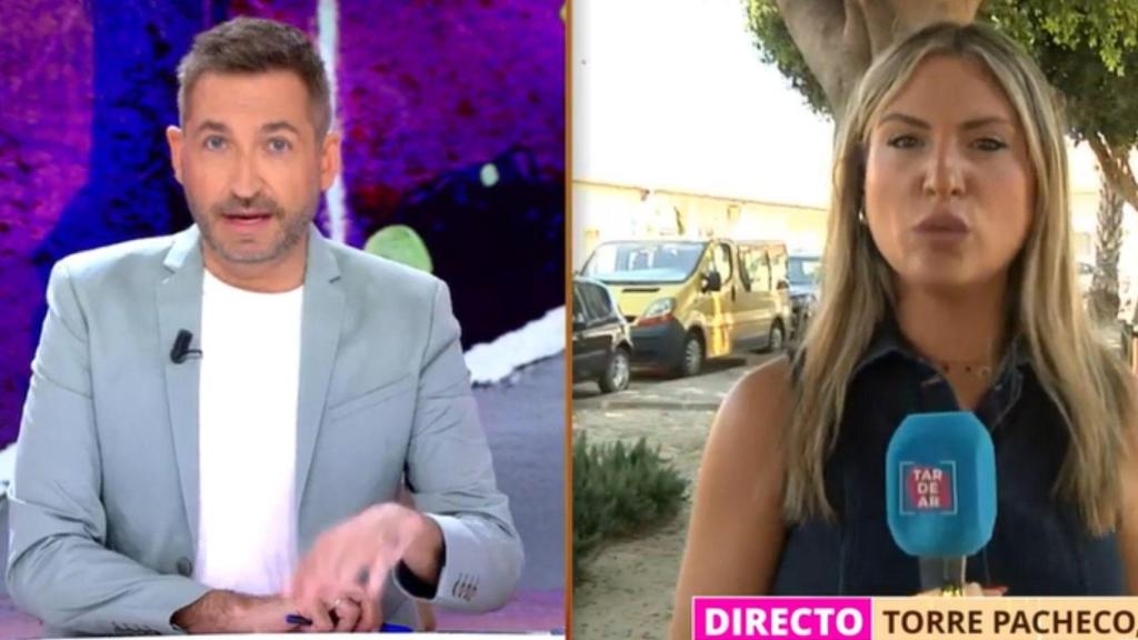 Frank Blanco junto a la reportera.