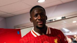 Ibrahima Konaté, con el Liverpool