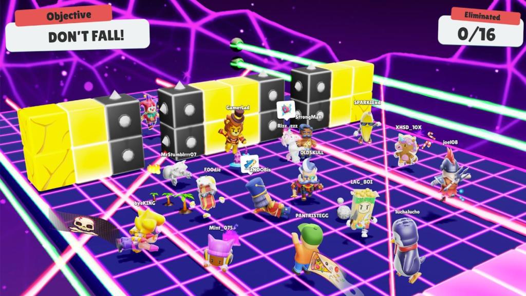 Una partida de Stumble Guys.