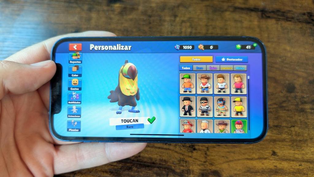 Stumble Guys en un iPhone.