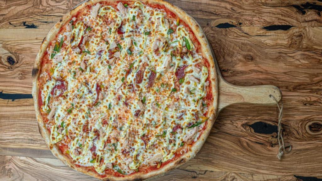 Pizza de Serranito con alioli, una de las favoritas de Masakali