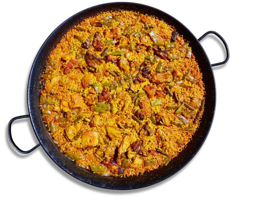 Una paella valenciana.