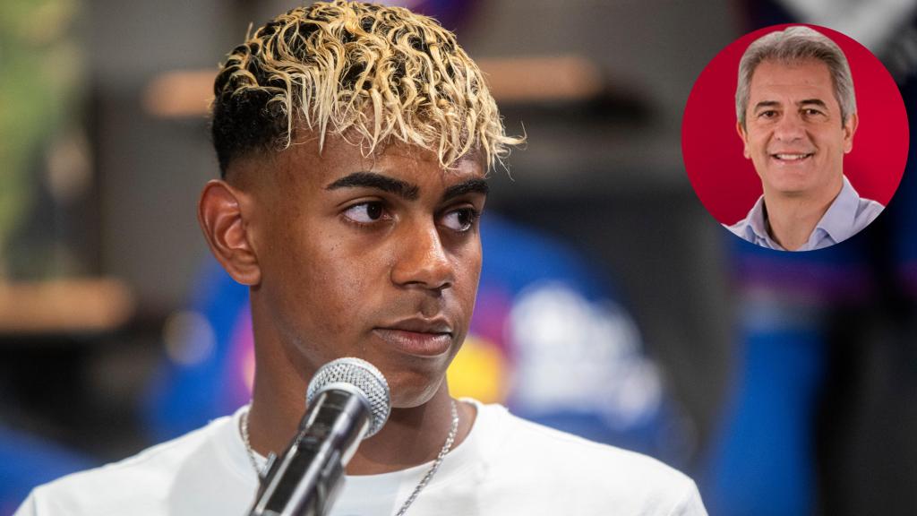 Lamine Yamal y Manolo Lama.