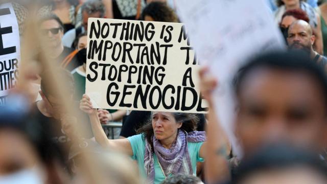 Protesta de estudiantes de la universidad de Columbia el pasado 22 de junio en Nueva York.