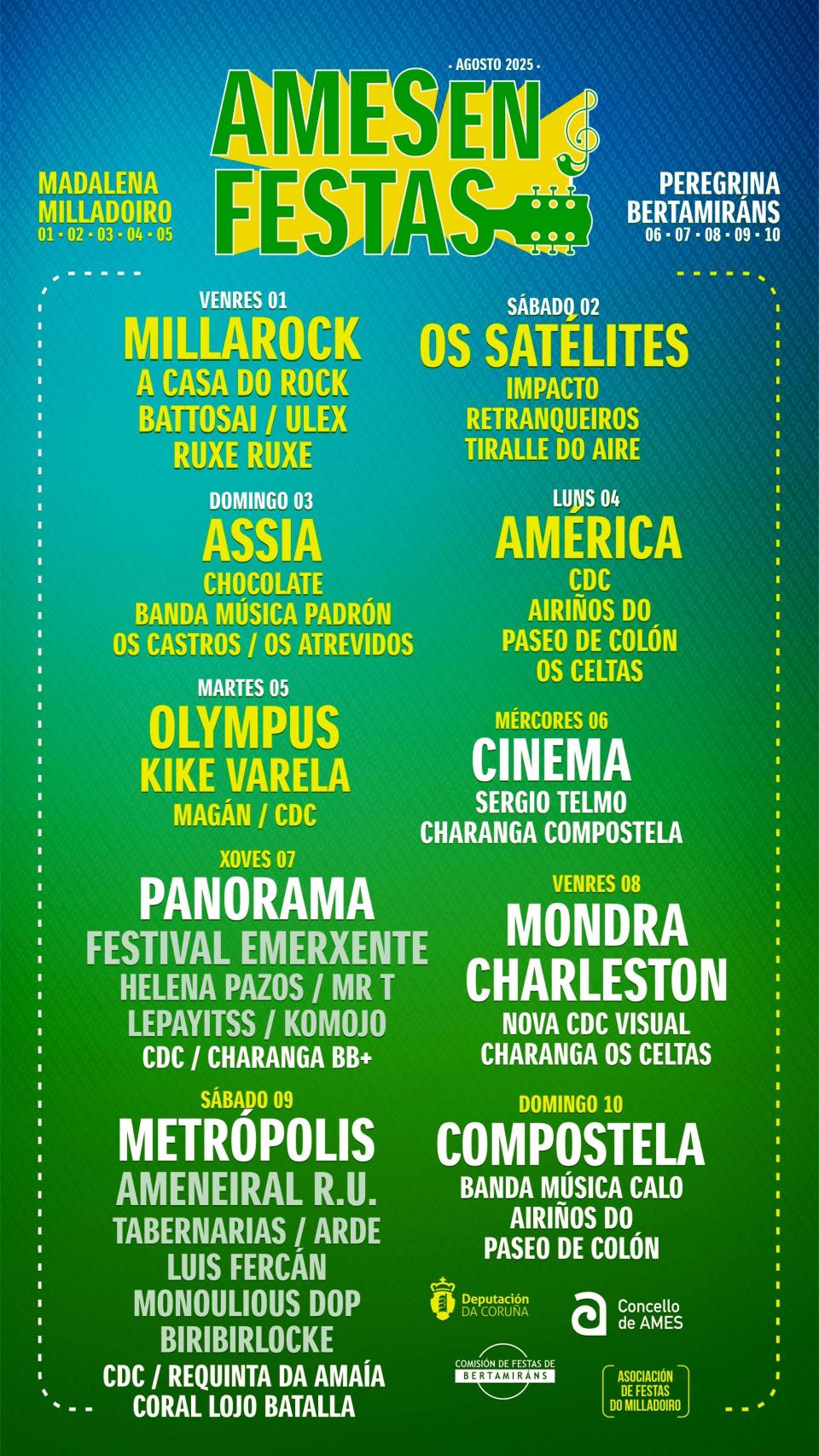 Cartel de Ames en Festas 2025.