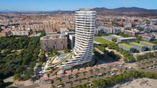 Infografía de las propuestas para transformar los terrenos de El Bulto, en Málaga.