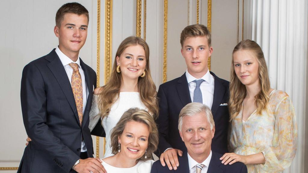 La Familia Real de Bélgica al completo en una imagen tomada en diciembre de 2022.