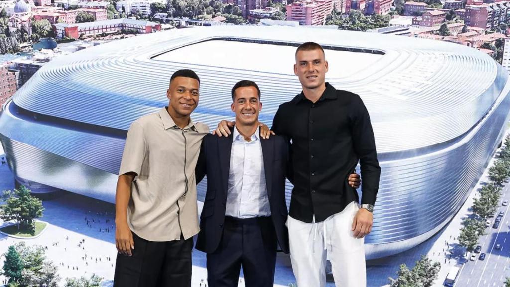Lucas Vázquez, en su despedida del Real Madrid junto a Mbappé y Lunin