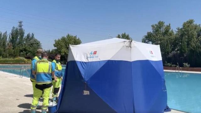 El Summa 112 en una piscina de Getafe.