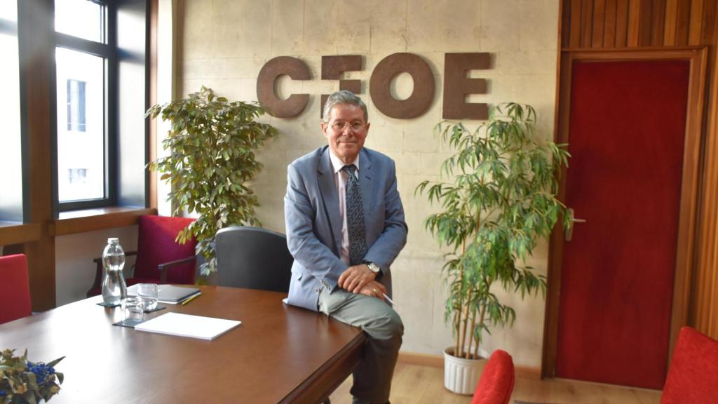 Carlos Magdaleno, durante una entrevista con El Español - Noticias de Castilla y León en la sede de CEOE Valladolid