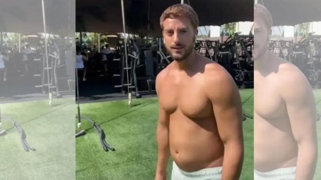 Borja González, en una imagen reciente de sus redes sociales, mostrando su aumento de peso.