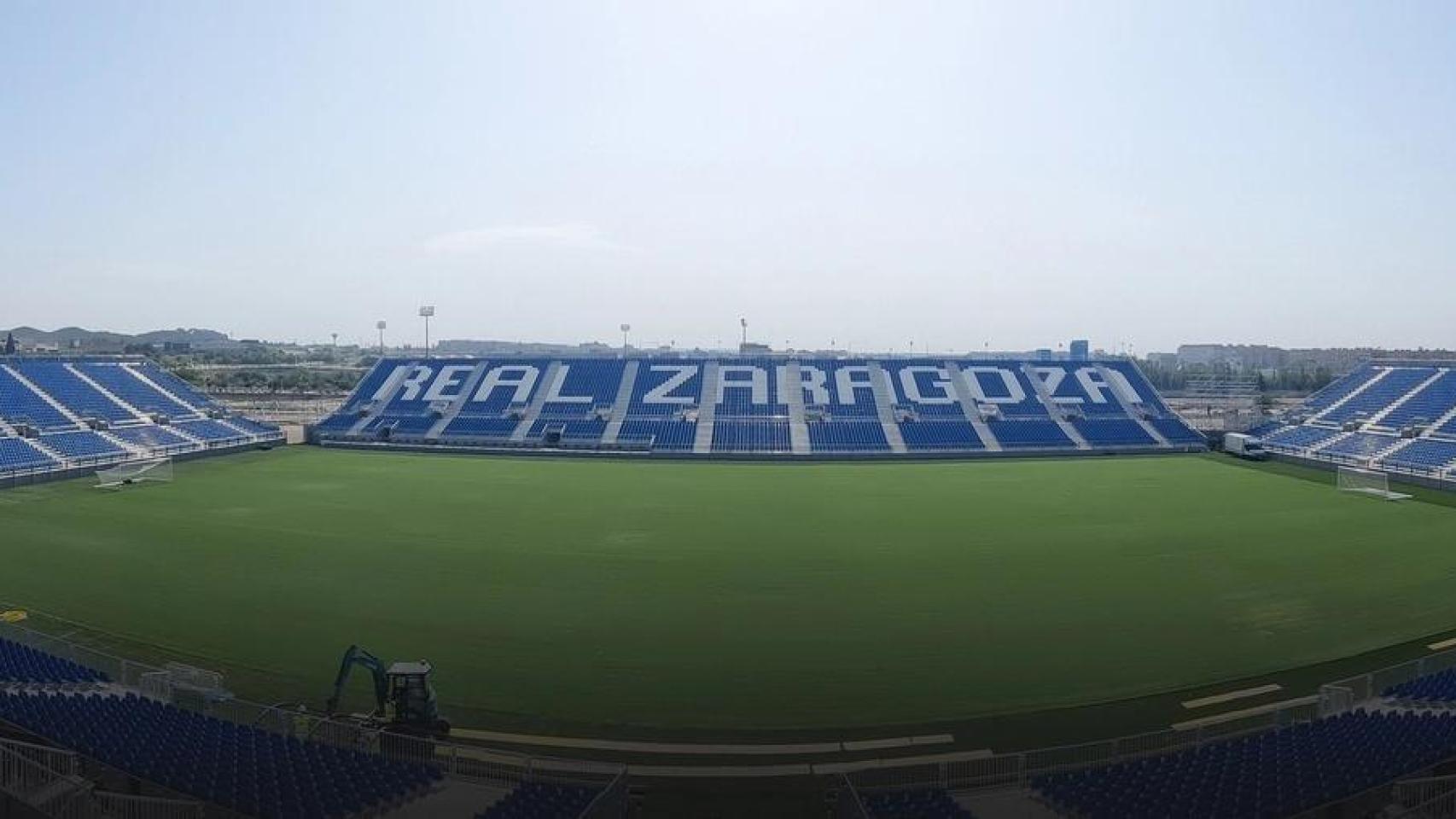 El Ibercaja Estadio, listo para su inauguración oficial.